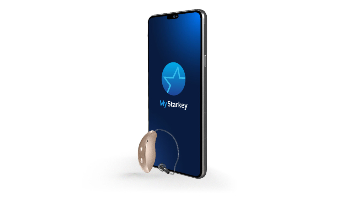 Starkey: App-Abbildung mit Hörgerät