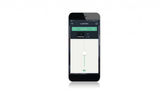 Hansaton: App für Hansaton Hörgeräte, Screen zur Lautstärkeeinstellung