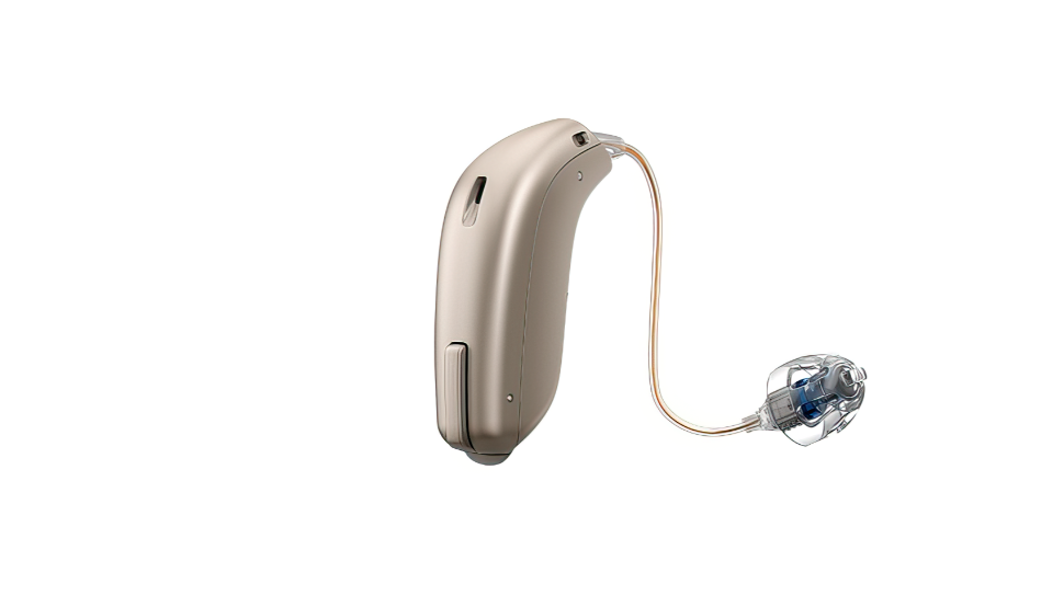 Oticon: Oticon OPN Hörgerät mit externem Hörer in beige