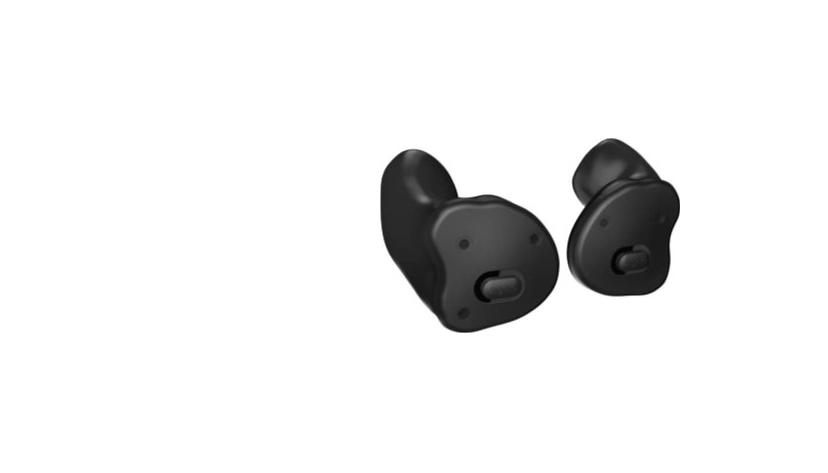 Signia: 2 schwarze, aufladbare Im-Ohr-Hörgeräte