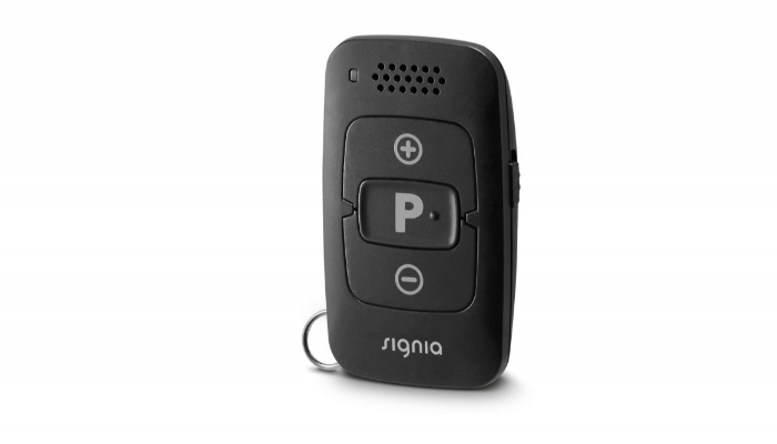 Signia: Kleine schwarze Signia Fernbedienung MiniPocket für Hörgeräte