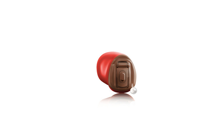 Unitron: einzelnes, rotes Im Ohr Hörgerät