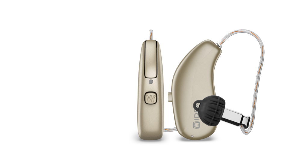 Widex: a pair of behind-the-ear devices