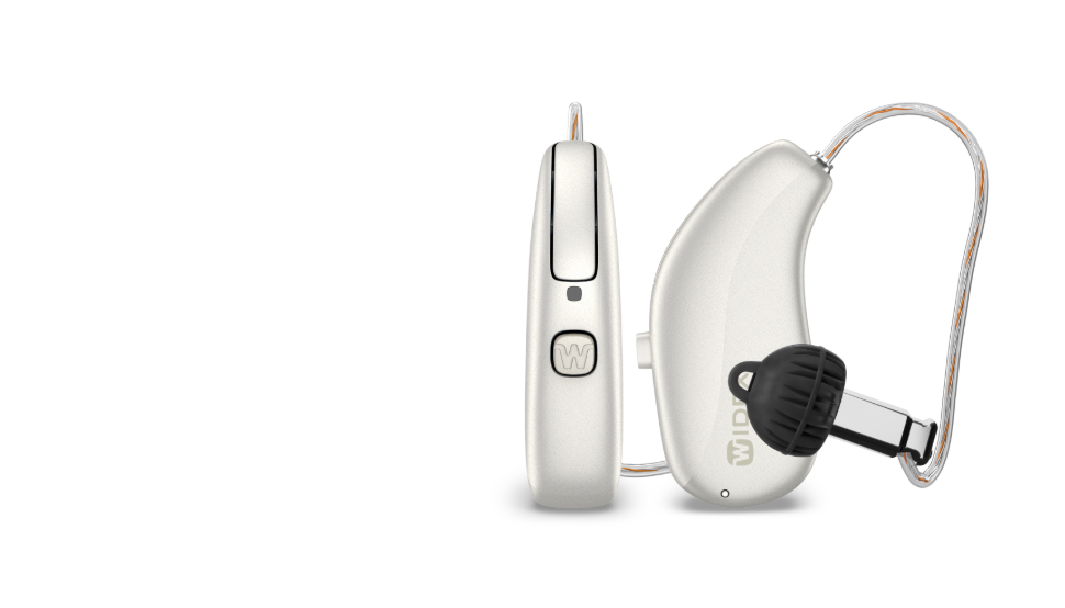Widex: a pair of behind-the-ear devices