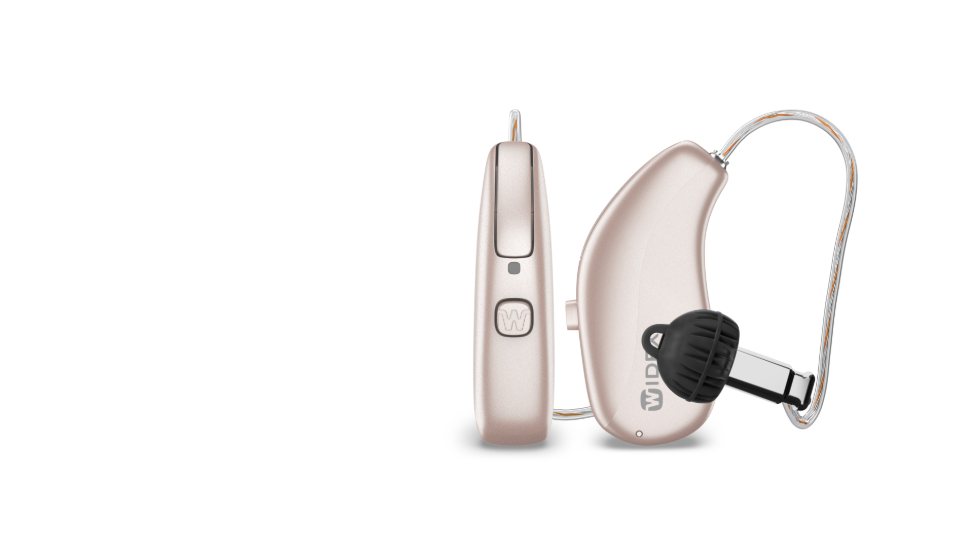 Widex: a pair of behind-the-ear devices