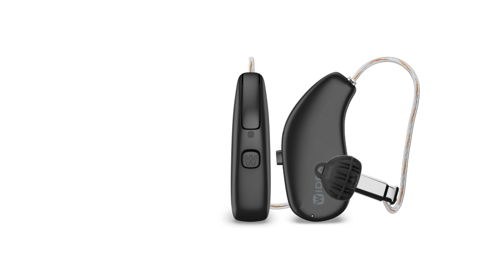 Widex: a pair of behind-the-ear devices