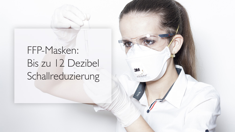 FFP2-Schutzmasken reduzieren die Lautstärke der Sprache um bis zu 12 Dezibel.