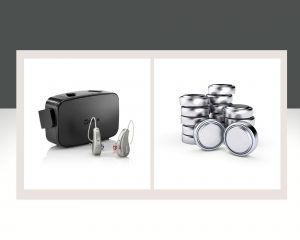 Akku-Hörgeräte und Hörgeräte mit Batterien