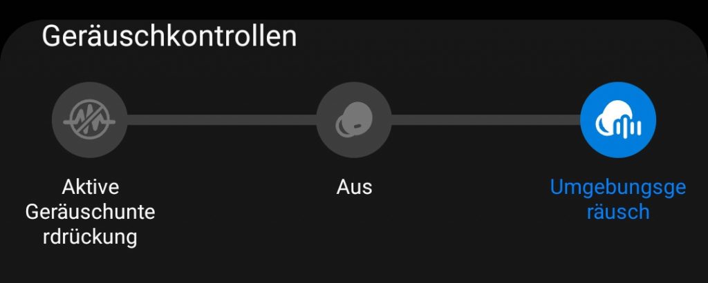Samsung EarBuds Einstellungen