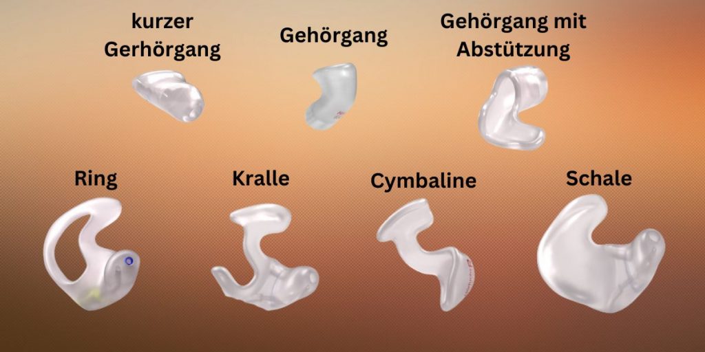 Hörgerät Otoplastik Bauformen