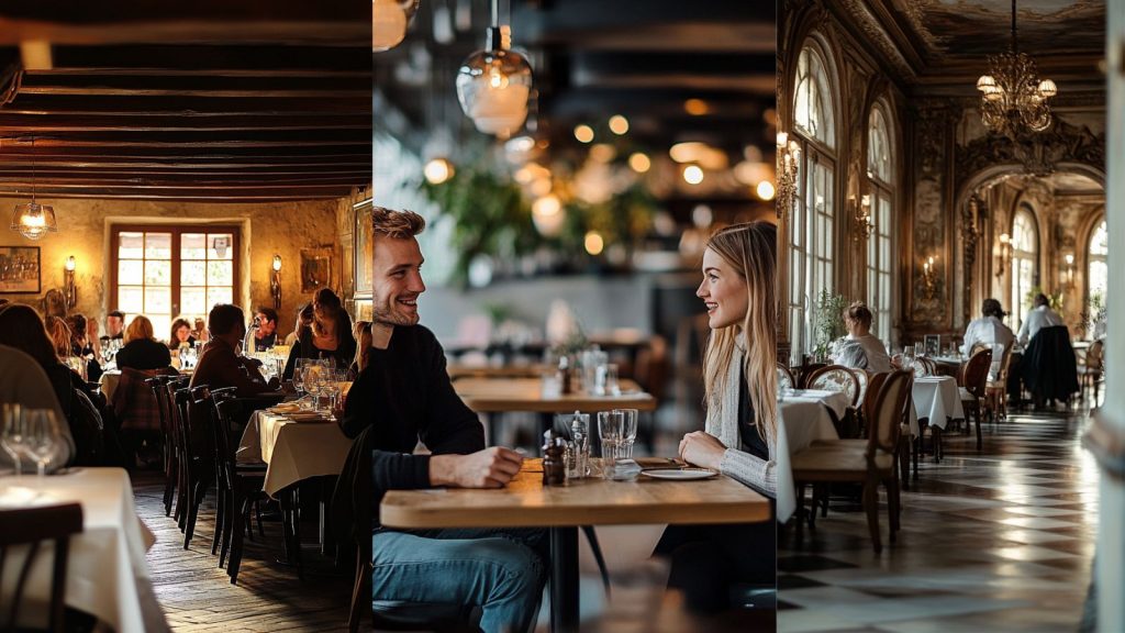 Restaurantszenen für Darstellung Echtzeit-KI im Phonak Infinio Sphere